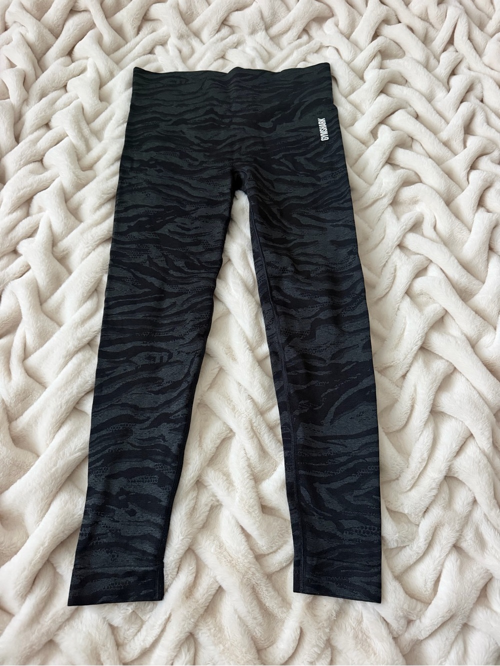 Gymshark Black Zebra-Print Leggings